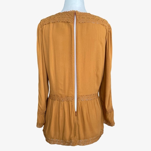 J. Crew Point Sur Lacey Top Marled Mushroom Gold Yellow 8 EUC - Picture 13 of 16